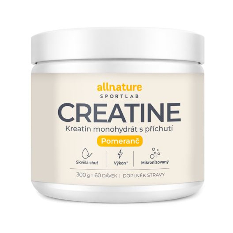 ALLNATURE Sportlab creatine monohydrát pomeranč 300 g